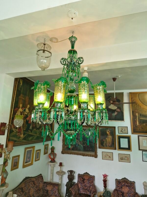 Green Austrian chandelier - Image 2