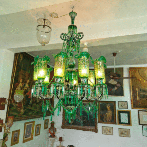 Green Austrian chandelier
